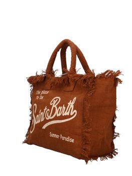 Borsa a mano Mc2 Saint Barth VANITY LINEN da donna marrone.