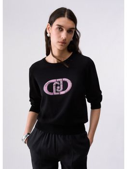 Maglia Liu Jo TF6261MS63L da donna nera.