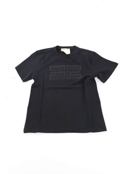 T-shirt Elisabetta Franchi La Mia Bambina EFTS2300JE006 da bambina nera.