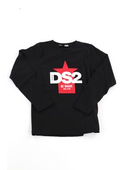 T-shirt manica lunga Dropseason2 F62K220ML  da bambino nera.