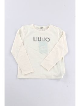 T-shirt Liu Jo GF6075JS003 da bambina bianca.