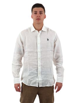 Camicia U.S. Polo Assn 104023 0191 100 da uomo bianca.