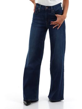 Jeans Levi's 0039B 728 HIGH RISE WIDE LEG ANKLE da donna dark blu.