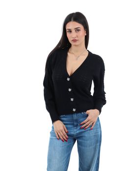 Cardigan Guess W6YR14 Z0955 da donna nero.