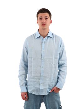 Camicia Yos 9432900 da uomo celeste.