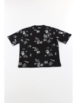 T-shirt EA7 7B000059 AF12874 da bambino nera.