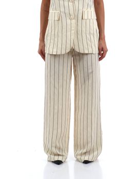Pantalone Choral PE26297 da donna panna.