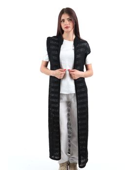Cardigan Choral ML025275 da donna nero.