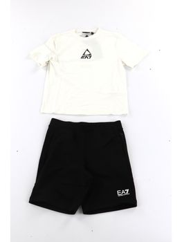 Set EA7 7B000068 AF10375 da bambino bianco+nero.