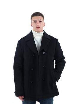 Cappotto Guess M5BL2J W2242 da uomo nero.