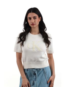 Maglia Calvin Klein LV044E306G da donna bianca.