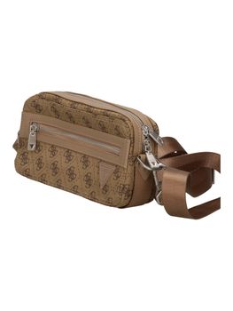 Tracolla Guess HMBENP P6250 da uomo beige e marrone.