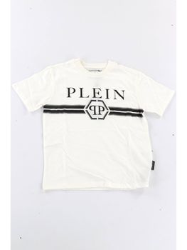 T-shirt Philipp Plein F6PHJBTH093 da bambino bianca.