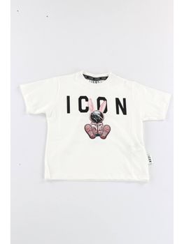 T-shirt Icon IGKS001430 da bambina panna.