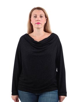 Blusa Lizalù F593YBGNATAL da donna nera.