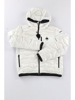 Piumino Blauer BLKC03373 0067191 da bambino bianco+grigio.