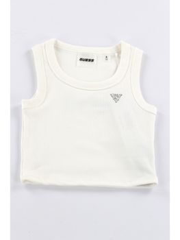 Top Guess J6GI36 K8RT2 da bambina bianco.