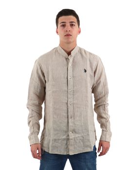 Camicia U.S.Polo ASSN.104026 0191 da uomo marrone.