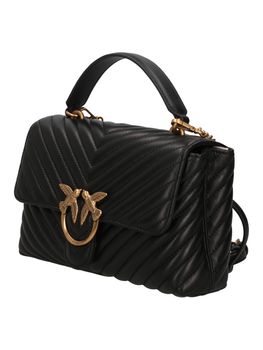 Borsa Pinko 100043 A0GK da donna nera e oro.