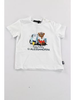 T-shirt Daniele Alessandrini 1296M00328 da bambino bianca.