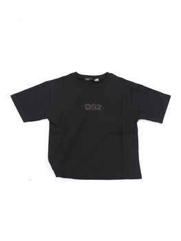 T-shirt Dropseason2 F62K510 da bambina nera.