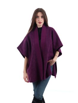 Poncho Twinset 252TO5420 da donna purple.