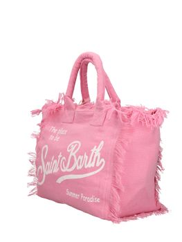 Borsa a mano Mc2 Saint Barth VANITY LINEN da donna rosa.