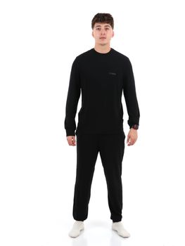 Pigiama Guess U6BX04 K5381 da uomo nero.