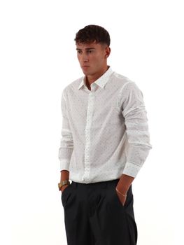 Camicia Armani Exchange XM000625 AF13184 da uomo off white.