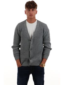 Cardigan Yos PJ2654 da uomo grigio.