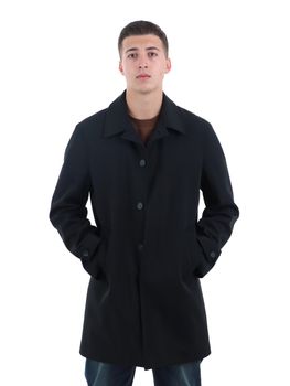 Cappotto Yos CP038 da uomo nero.