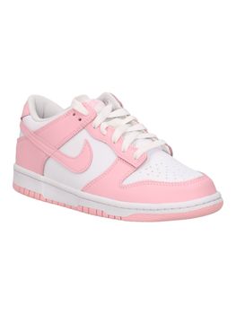 Sneakers Nike dunk low bg FB9109 unisex bambini  bianca+rosa.