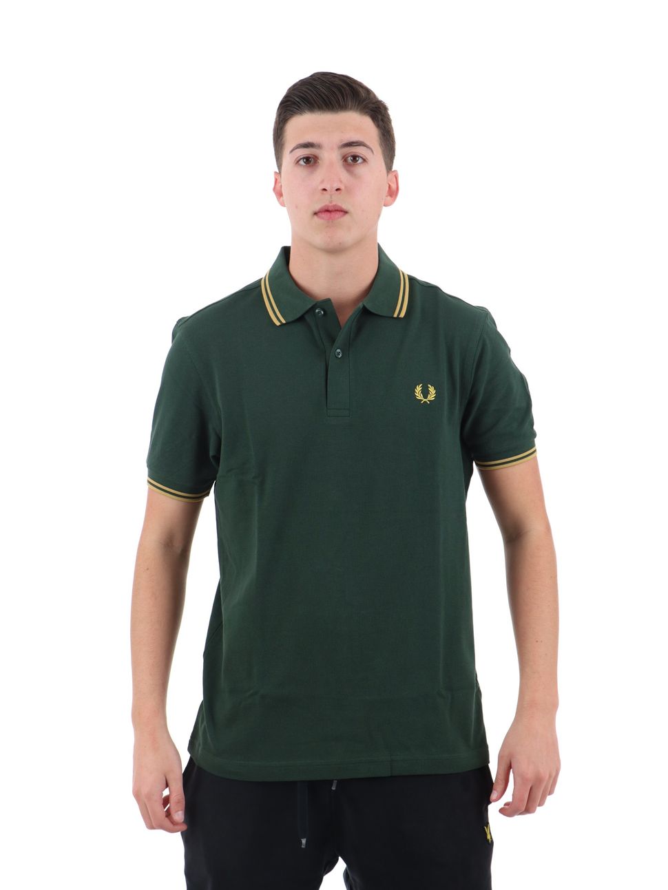 polo-fred-perry-m3600-y22-da-uomo-verde
