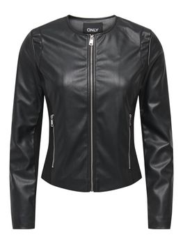 Giubbino Only BITTEN MIX LEATHER 15373291 da donna nero.