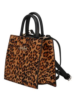 Pochette Uomo Saint Barth MC2 In Finta Pelliccia – Ricamata, Con Manico E Zip, Colore Marrone