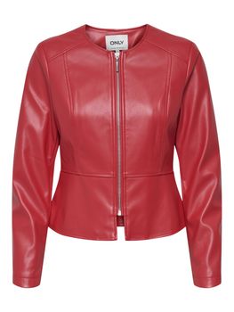 Giubbino Only SARAMY FAUX LEATHER 15242271 da donna rosso.
