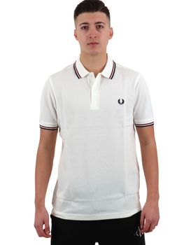 Polo Fred Perry M3600 T55 da uomo bianca.