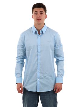 Camicia Guess M1YH20 W7ZK1 da uomo celeste.