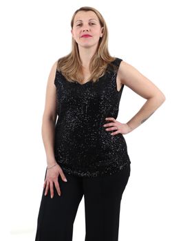 Top Lizalù F876XBFTP103 da donna nero.