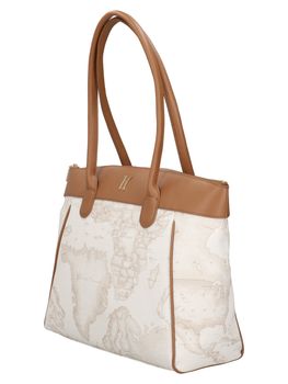 Borsa Alviero Martini LC15 W616 0900 da donna bianca e marrone.