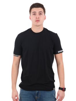 T-shirt Dsquared2 D9M3S6210 da uomo nera.