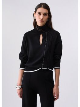 Maglia Liu Jo TF6193MS63L da donna nera.