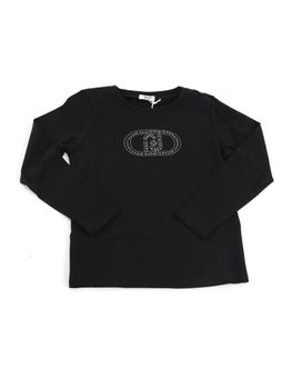 T-shirt Liu Jo GF6157JS003 da bambina nera.