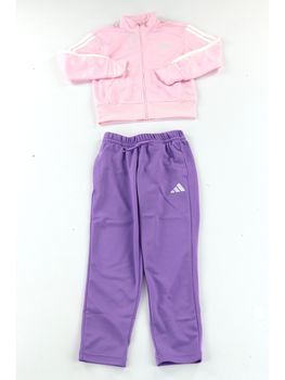 Tuta Adidas JC9621 da bambina rosa.