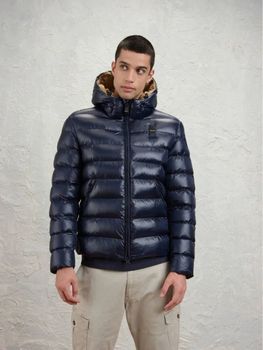 Piumino Blauer BLUC02054 005958 da uomo blu+tabacco.