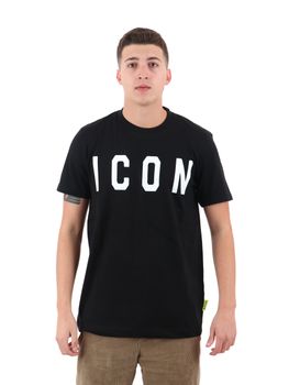T-shirt Icon ICUS2S5T021 da uomo nera.
