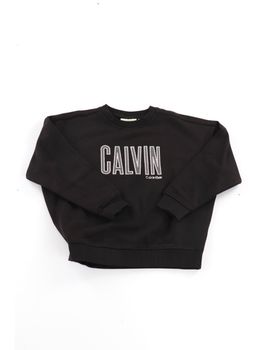 Felpa Calvin Klein LVCKFJB31B da bambino nera.