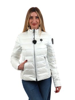 Piumino Blauer BLDC03165 007455 da donna bianco neve.