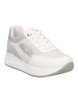Sneakers 4US Paciotti 4BX170 da bambina bianca+blu.
