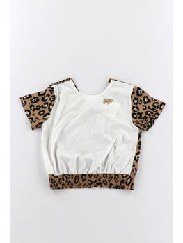 Top Liu Jo GA2084T4868 da bambina bianco e maculato.